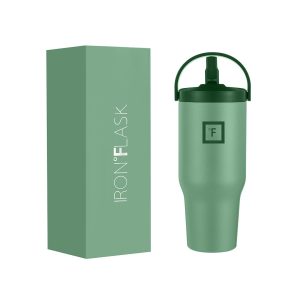 IRON °FLASK Vacuum Insulated Stainless Steel Tumbler, Sage, 24 Oz